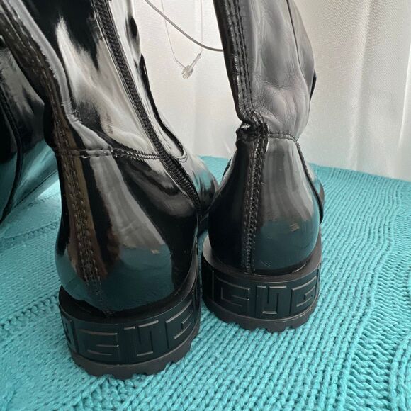 Guess Patent Leather Raniele Over-the-Knee Boots Black Size 5.5 NWOT - Picture 7 of 12